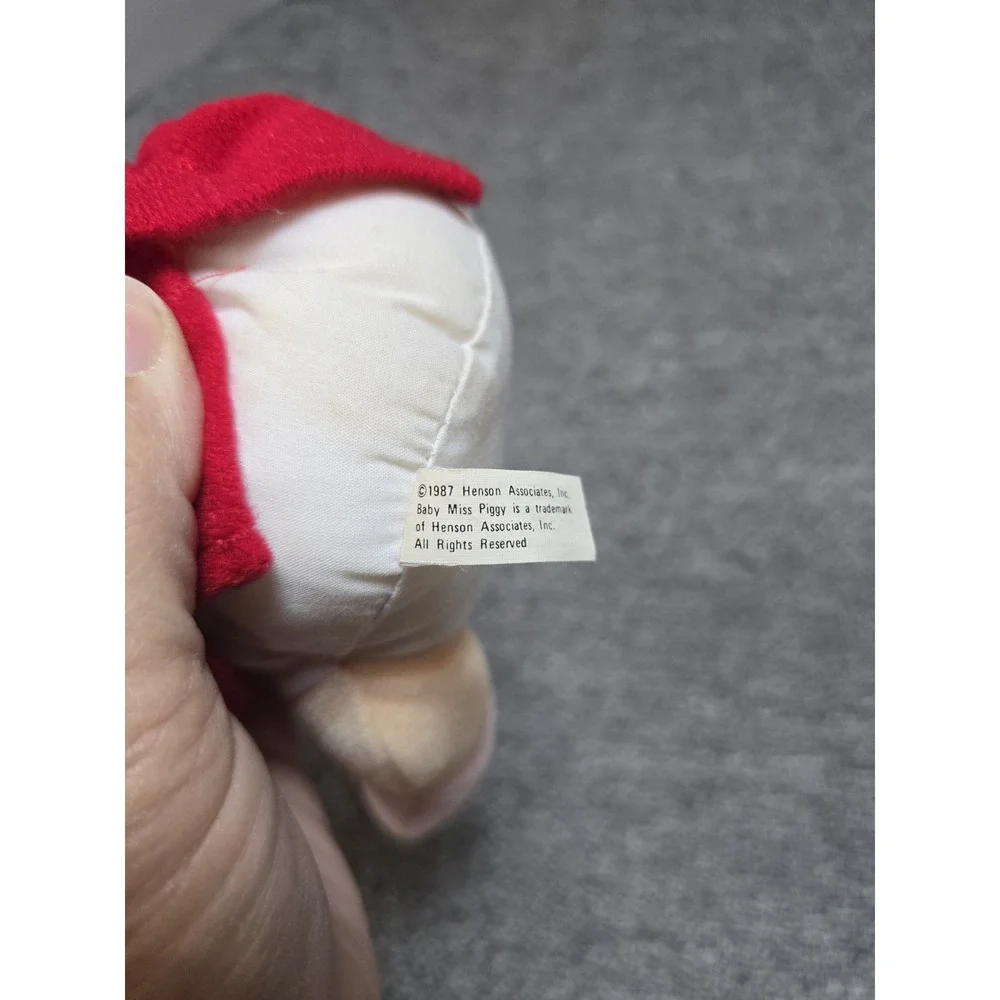 1987 Muppets Baby Miss Piggy Christmas Plush Stuffed Animal - Jim Henson